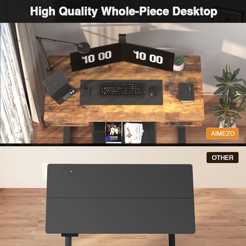 White 48 x 24 Inches Height Adjustable Electric Standing Desk D616