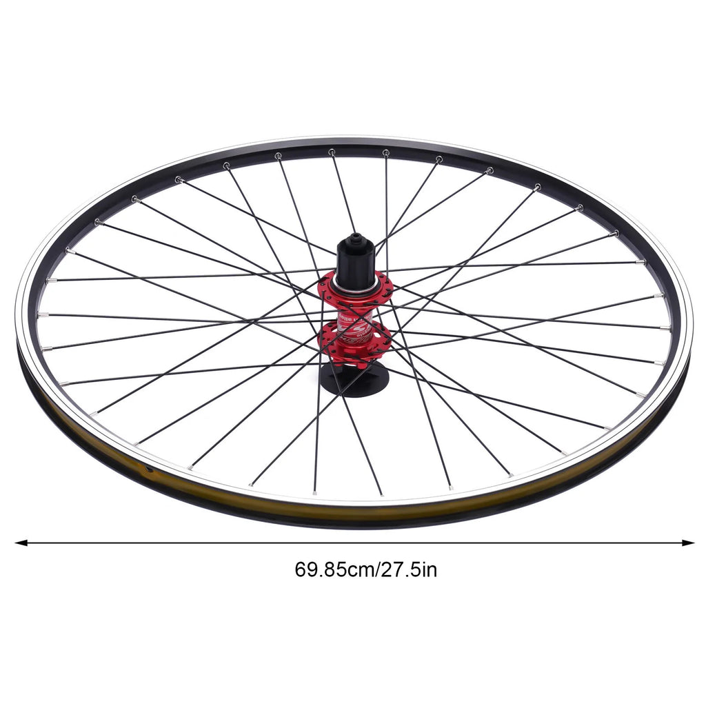 Red Hub 27.5" Aluminum Alloy Mountain Bike Wheelset F510145