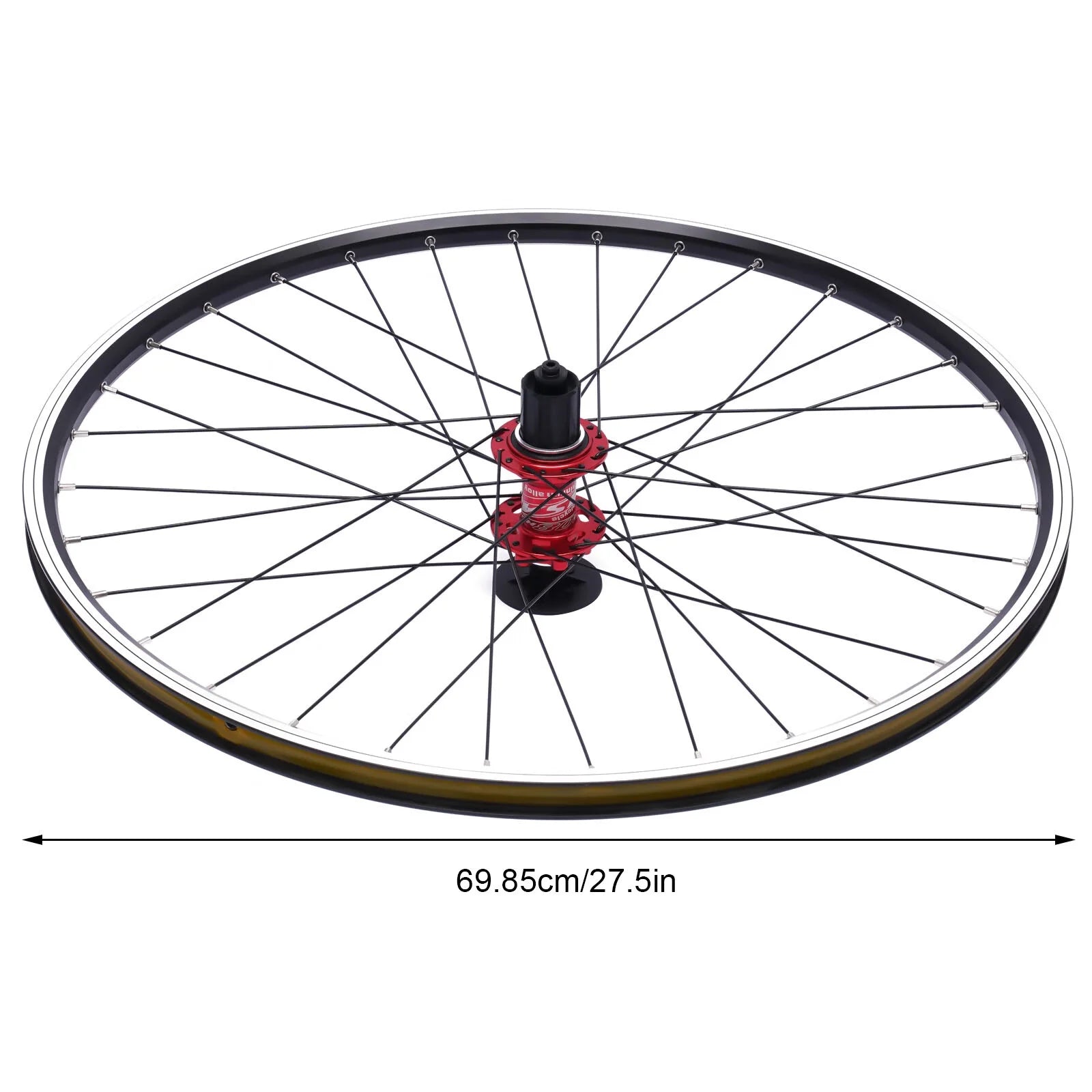Red Hub 27.5" Aluminum Alloy Mountain Bike Wheelset F510145