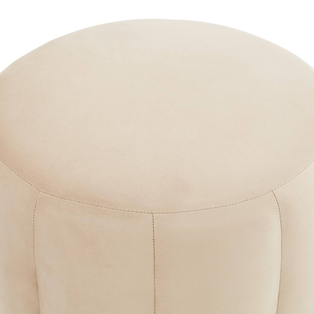 Purple Round Velvet Ottoman with Gold Base E5490