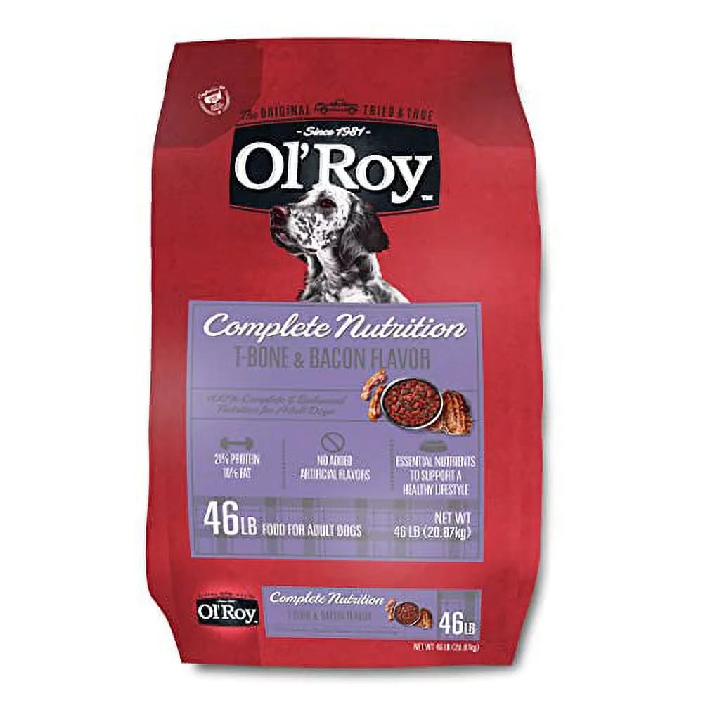 T-Bone & Bacon Flavor Dry Dog Food, 46 lb R7968