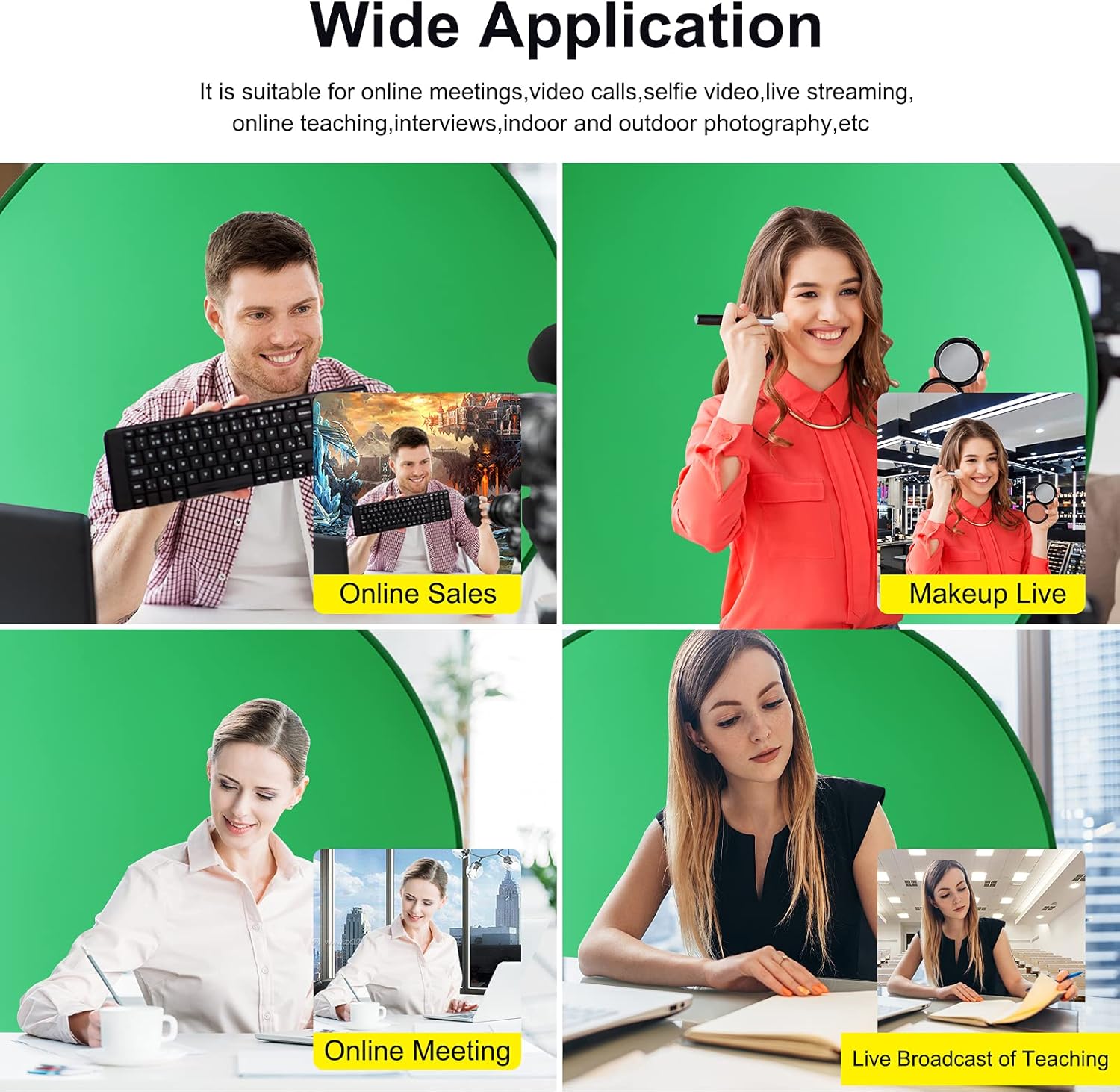 Portable Green Screen Backdrop (56'') Y73159
