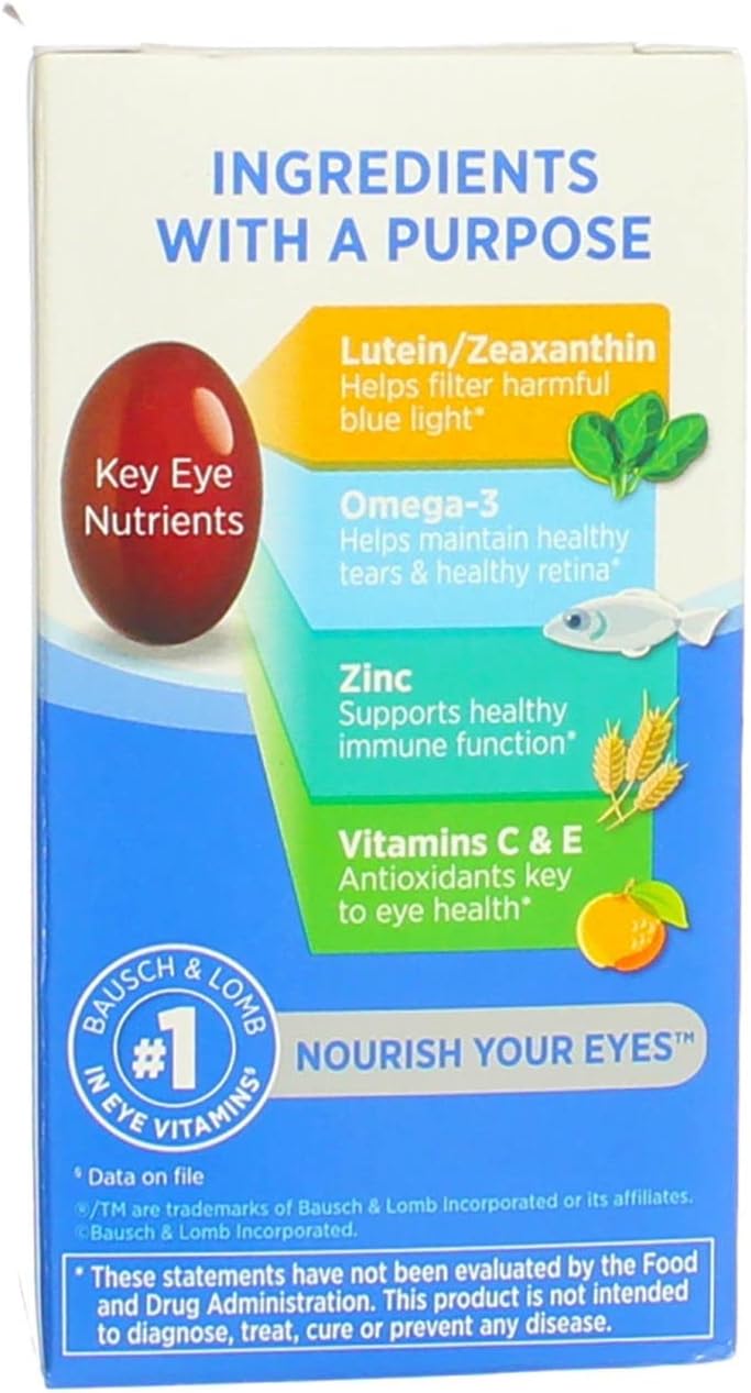 50 ea Pack of 4 Eye Vitamin & Mineral Softgels M8029