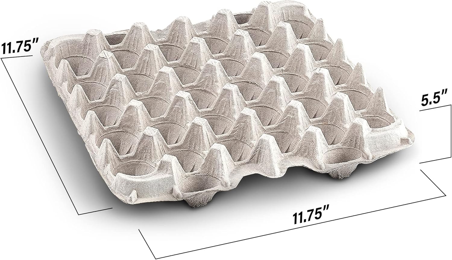 15 Pc Biodegradable Pulp Fiber Egg Cartons M4594