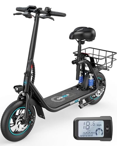 Black 12" Electric Scooter with Basket L908807