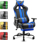 Gaming Chair with Footrest Ergonomic Desk Chair Royal Blue I9315