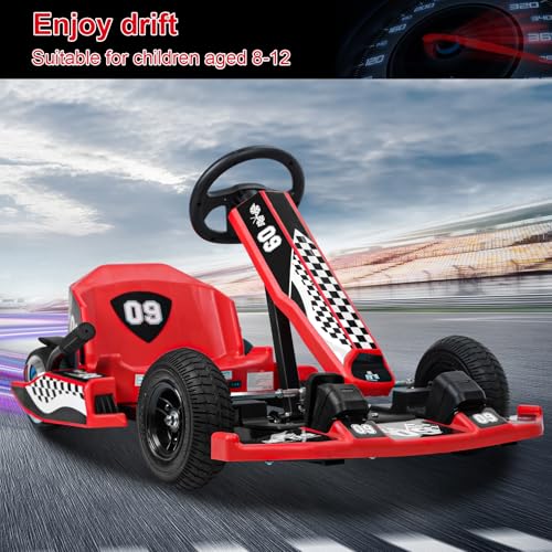 36V Electric Go Kart with 350W Motor, 16 MPH, Red I455