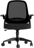Black Swivel Desk Chair with Flip-up Arms and Adjustable Height X986