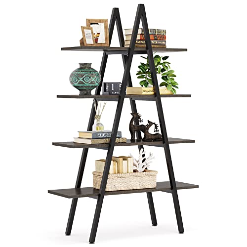 4-Tier Industrial Ladder Bookshelf T6210