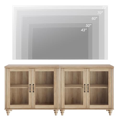 Off White Entertainment Center with Bookshelves, 8 Doors & 4 Drawer TV Stand M109