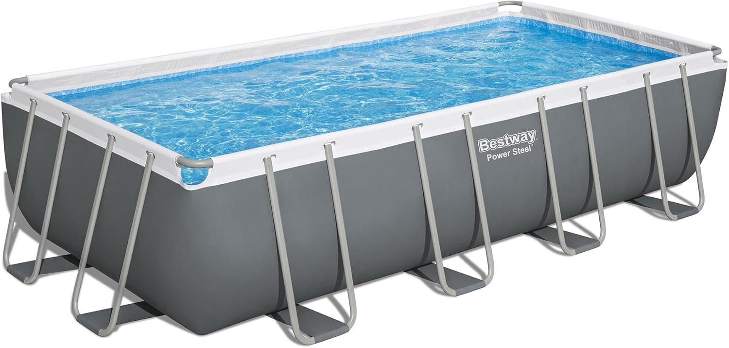 18' x 9' x 48" Rectangular Above Ground Swimming Pool Set with Sand Filter Pump O685