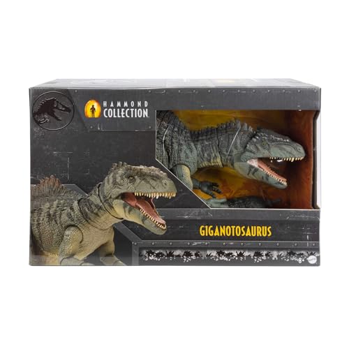 Giganotosaurus Dinosaur Figure, 21 Articulations, Glass Eyes, Wired Tail, Posable Tongue W949058