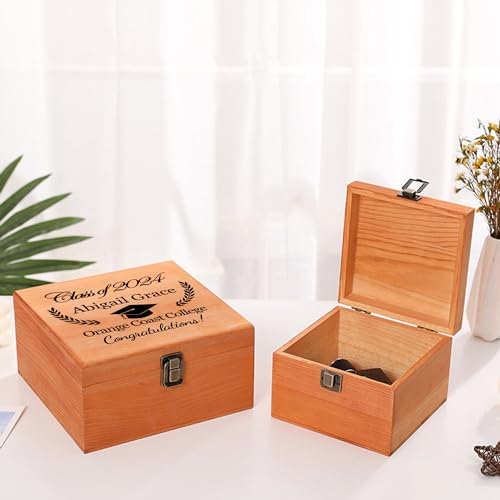 Custom Graduation Wooden Box with Name & Grad Year C50400