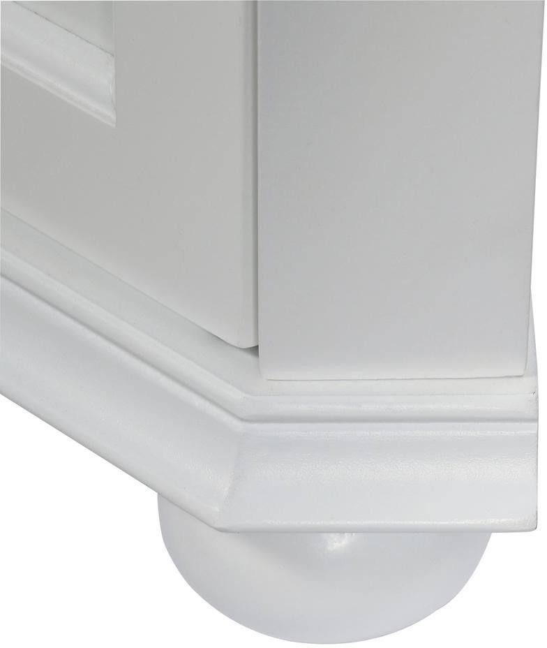 White Corner Linen Cabinet W661