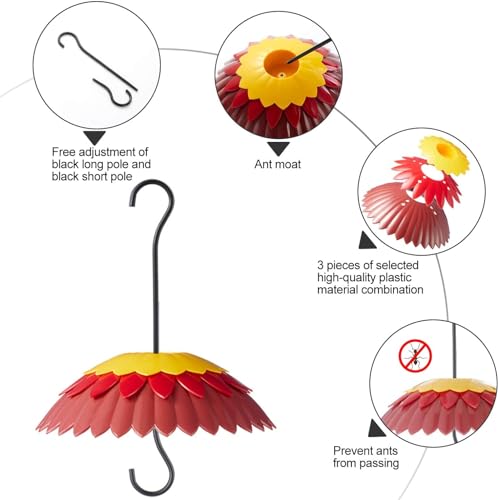 Red Hanging 8 inch Bird Feeder Dome Cover M876
