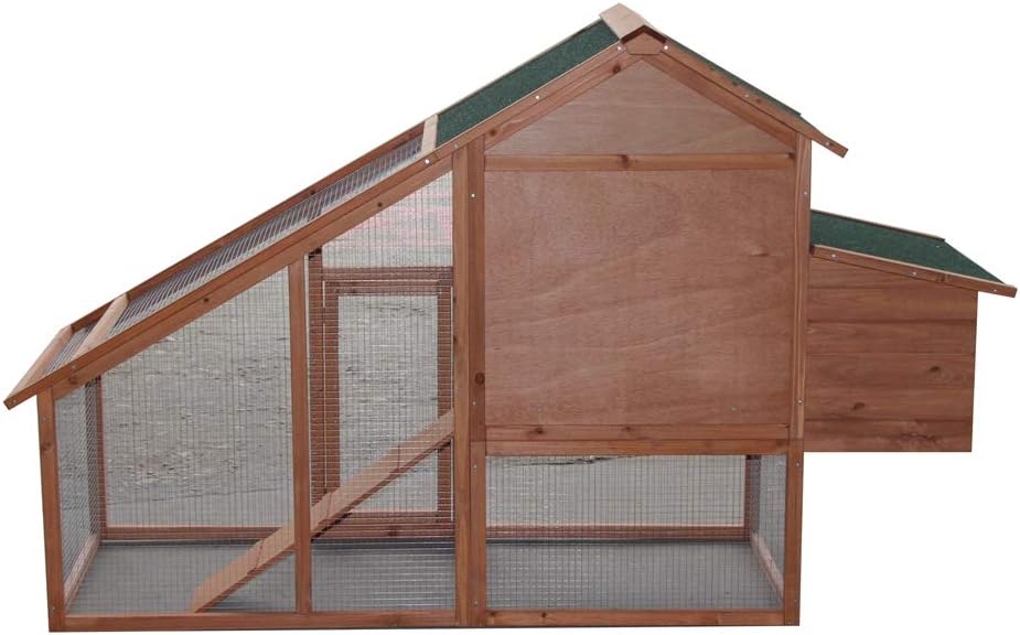 Waterproof Multi-Level Chicken Coop with Ramps, Nesting Box, Wire Fence (75‘’) G152