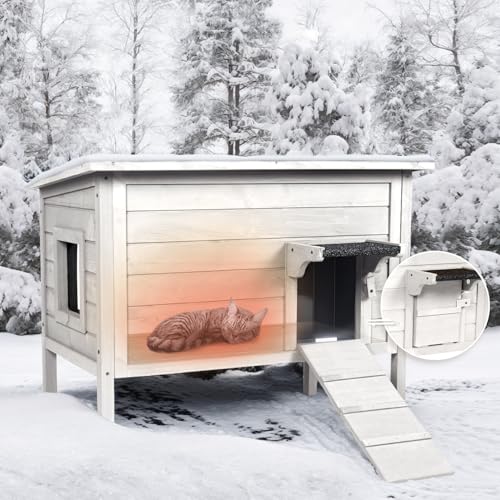 Large Grey Wooden Outdoor Cat House Z44162