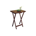 Set of 2 Foldable Snack Tables, 26", Natural H3699