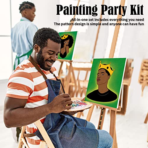 2 Pack Pre Drawn Stretched Canvases Paint Art Set 8x10 V76177