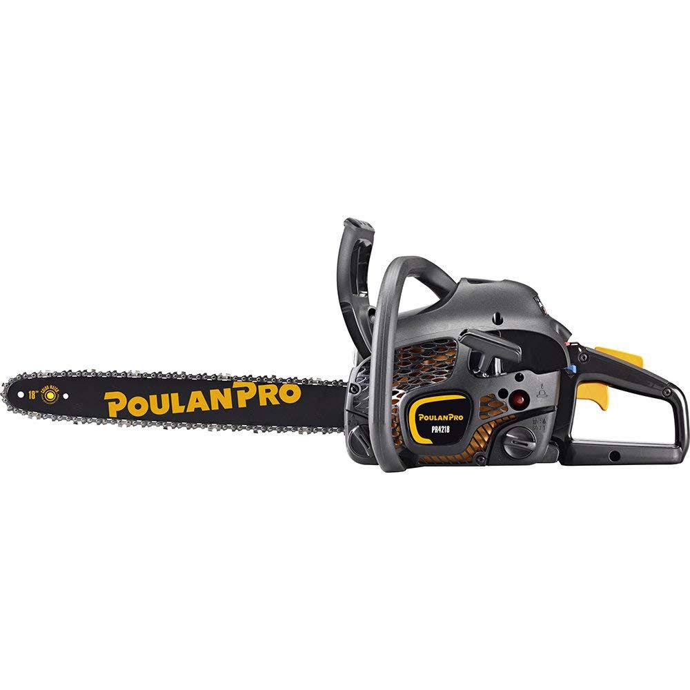 42cc 2 Cycle Engine Gas Powered 18x22 Chainsaw with Case E421