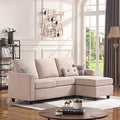 Black L Shaped Convertible Sectional Sofa with Reversible Chaise G3151