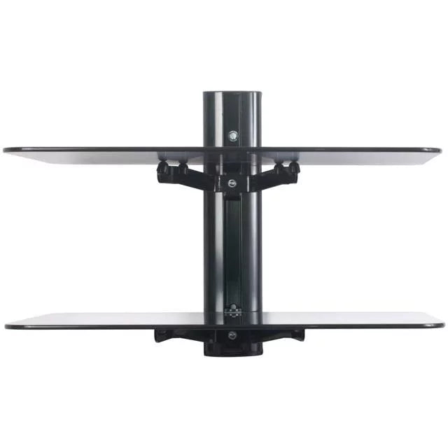 Black AV Wall Shelves 2 Shelves J206