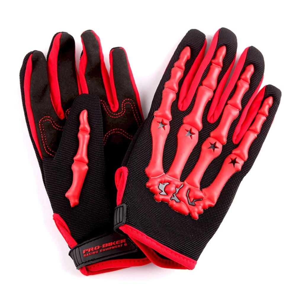 Track Red Motocross Helmet with Goggles and Glove Bundle G3578