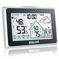 White Atomic Clock Digital Weather Station F23574