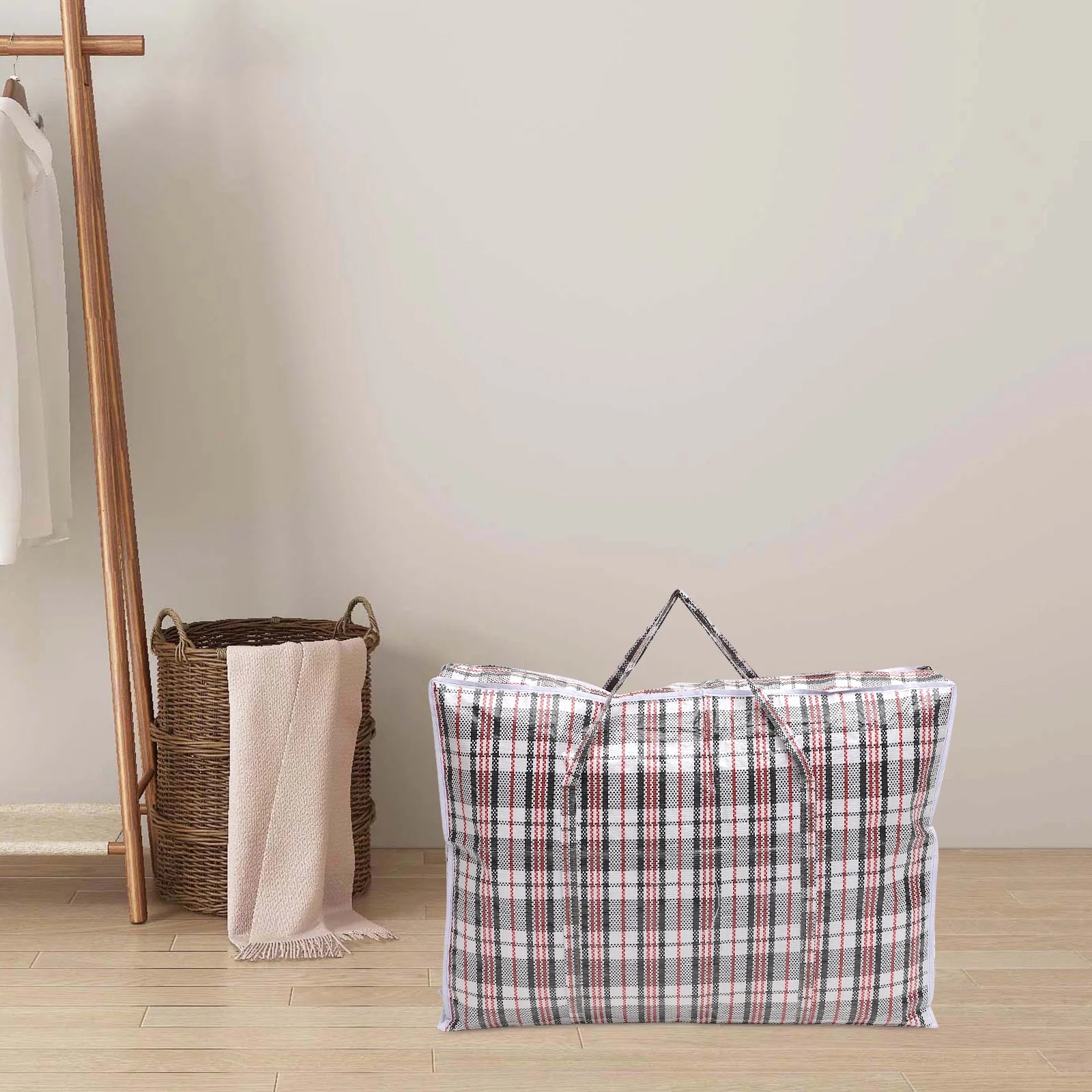 2 Pcs Black Large Clothes Storage Bag Basket Y369660