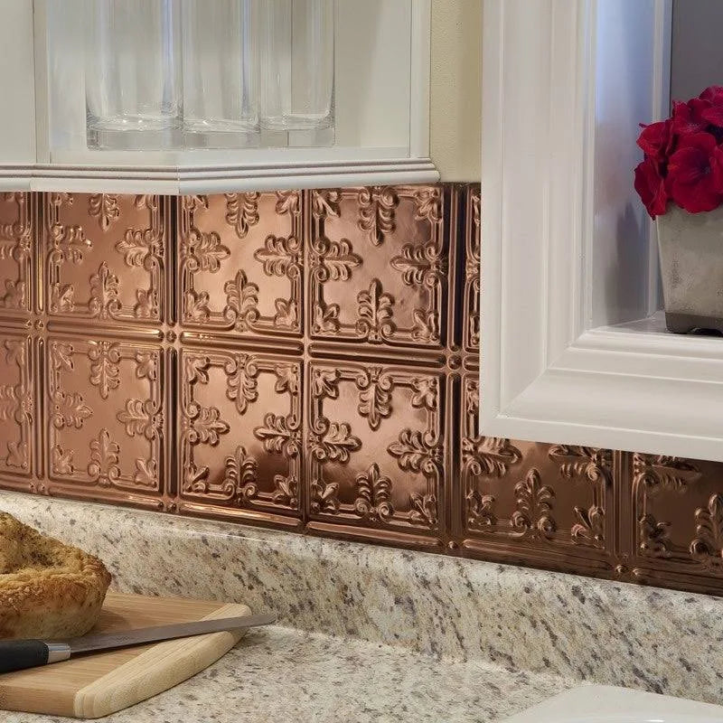 18in x 24in Polished Copper Backsplash Panel (5 Pack) I453
