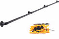 10FT Galvanized Metal Pipe Stair Handrail with Wall Mount Support, Matte Silver I699875
