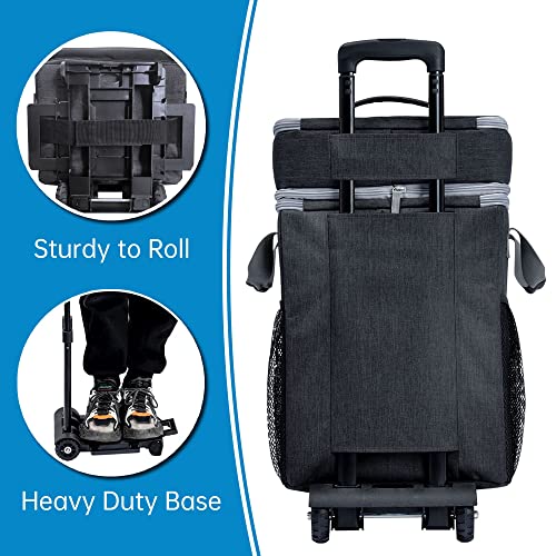 Large Rolling Cooler, Leakproof Insulated Soft Cooler Bag with Wheels and Handle A81823