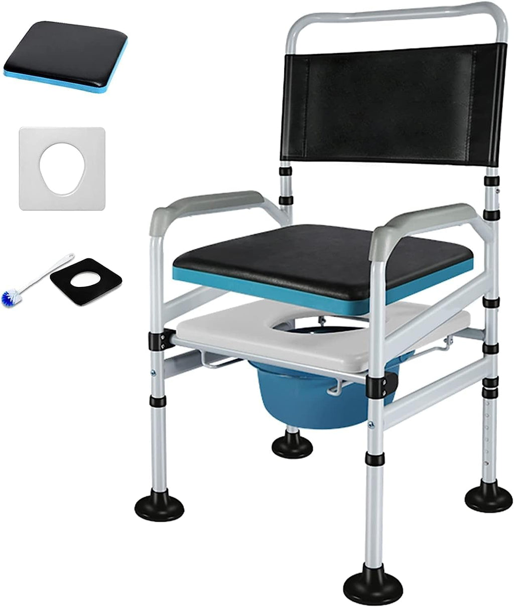 Removable Folding Commode Chair with Arms U873047