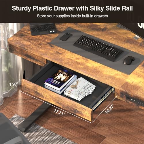 White 48 x 24 Inches Height Adjustable Electric Standing Desk D616