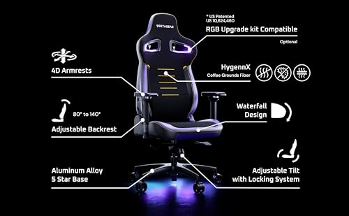 Black/White Ergonomic Gaming Chair T208707