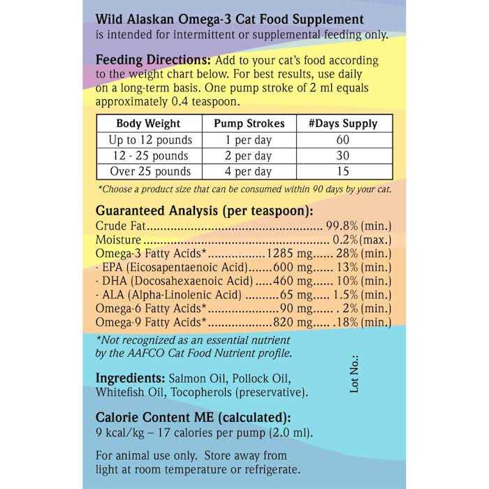 Wild Alaskan Salmon Oil Omega 3 Cat Food Supplement N964407