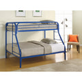 Blue Twin Over Full Bunk Bed with Side Ladders T4664