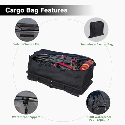 60"x24"x6" Folding Cargo Carrier Hitch Mount F654746