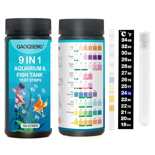 9-in-1 100 Strips Aquarium Water Test Strips U5334