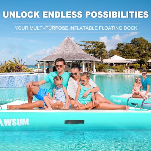 Inflatable Floating Dock Platform with None-Slip Surface E377