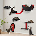 7pcs Wall-Mounted Cat Shelves Set with Scratching Board P407