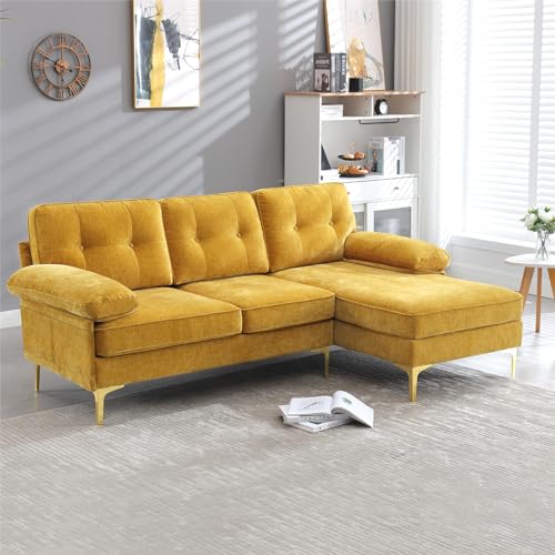 Blue L Shaped Sectional Sofa with Reversible Chaise T1770