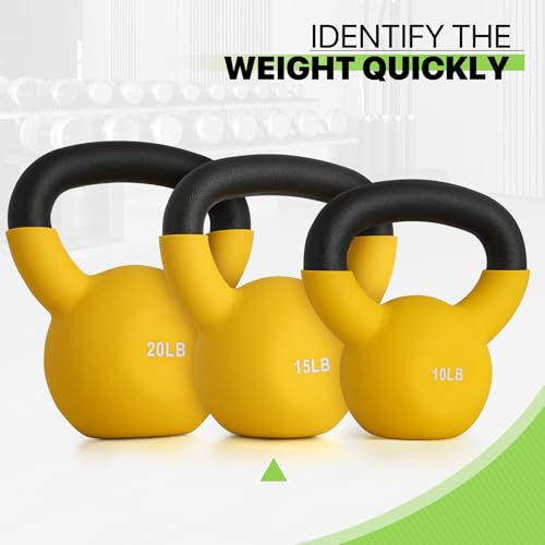 Neoprene Coated Solid Cast Iron Kettlebell T3382