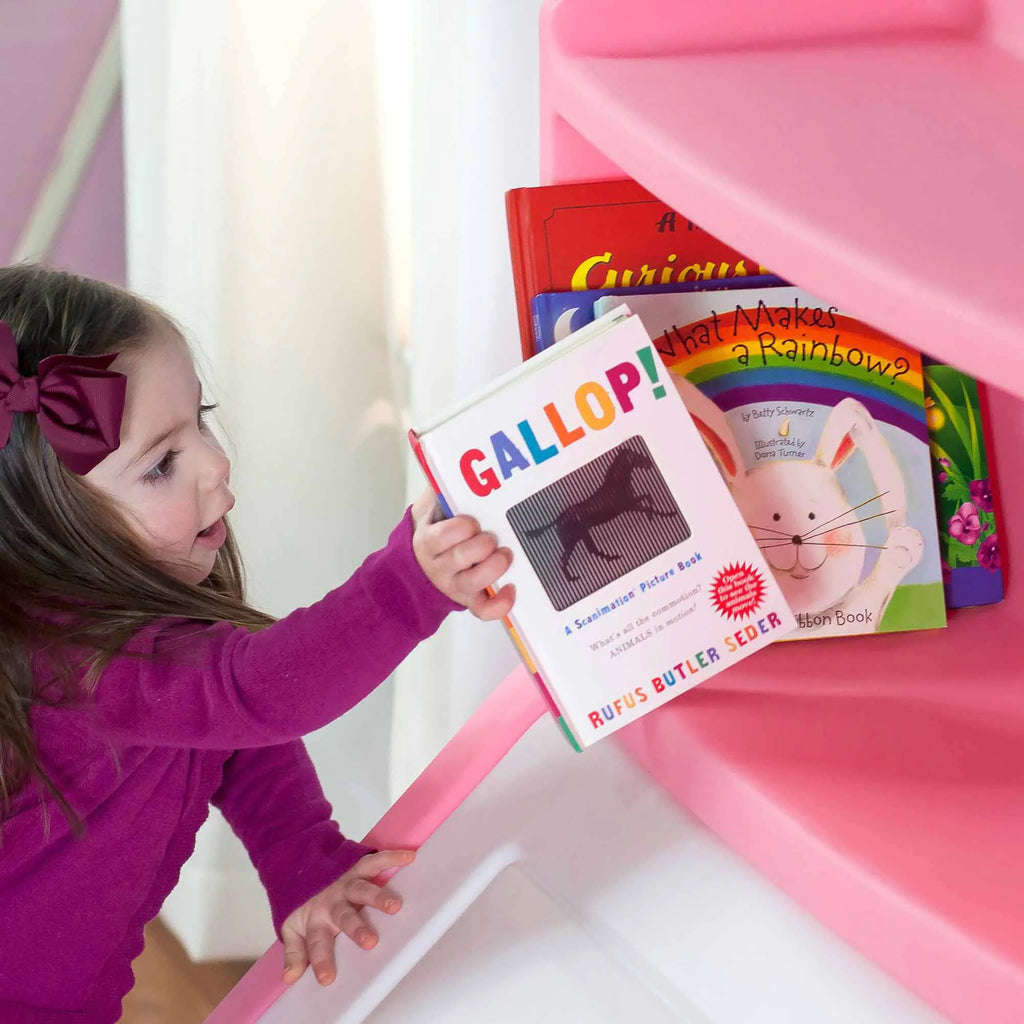 38"H Pink Plastic Toy Organizer K63737