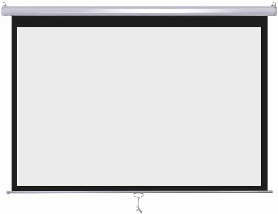 100" 16:9 Manual Pull Down Projector Screen 87"x 49" HD 1.3 Gain U8674