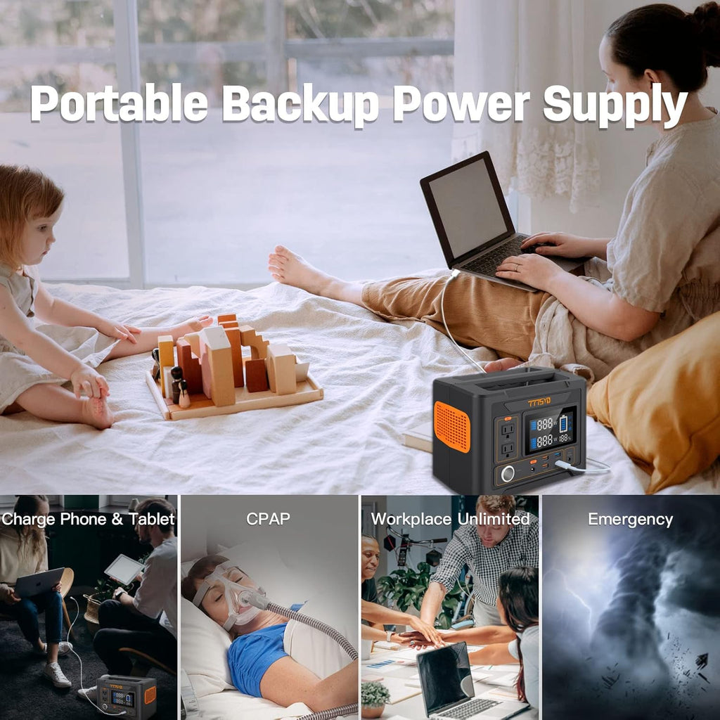 300W 416Wh Portable Power Station with AC Outlet B163