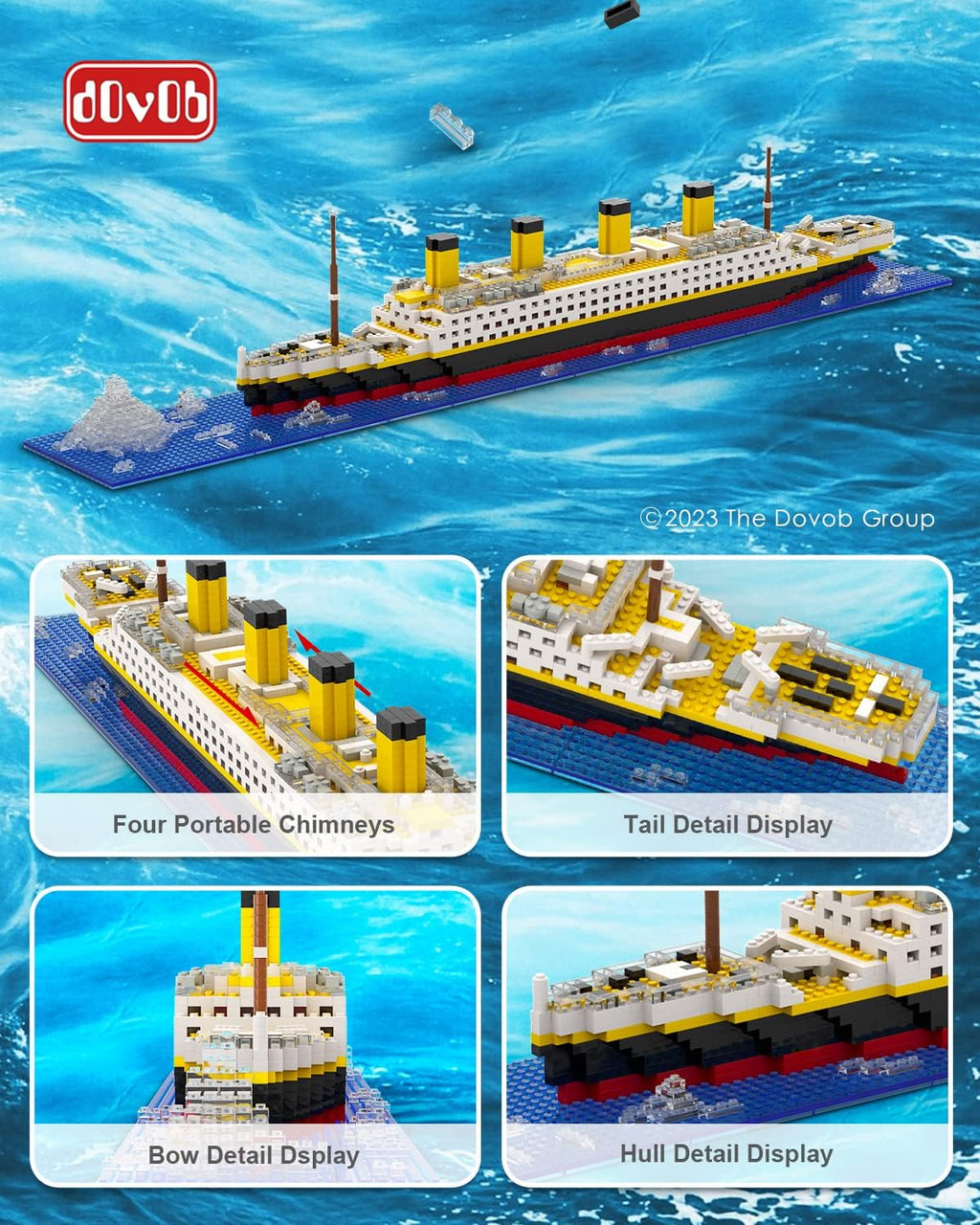 1872 Piece Mini Bricks Building Set with 2 Figure A37835