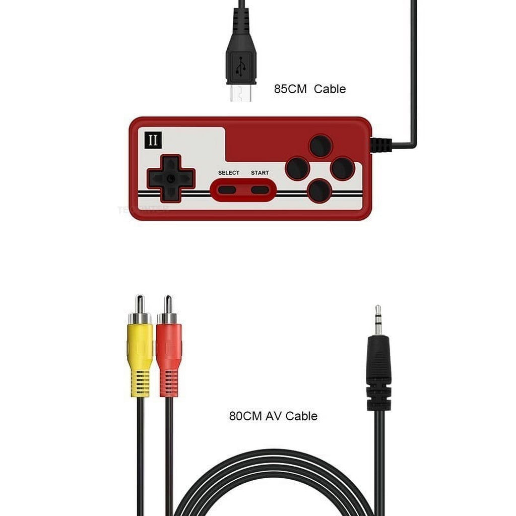Red mini handheld electronic game console with 3.0-inch color LCD, built-in 400 games O266980