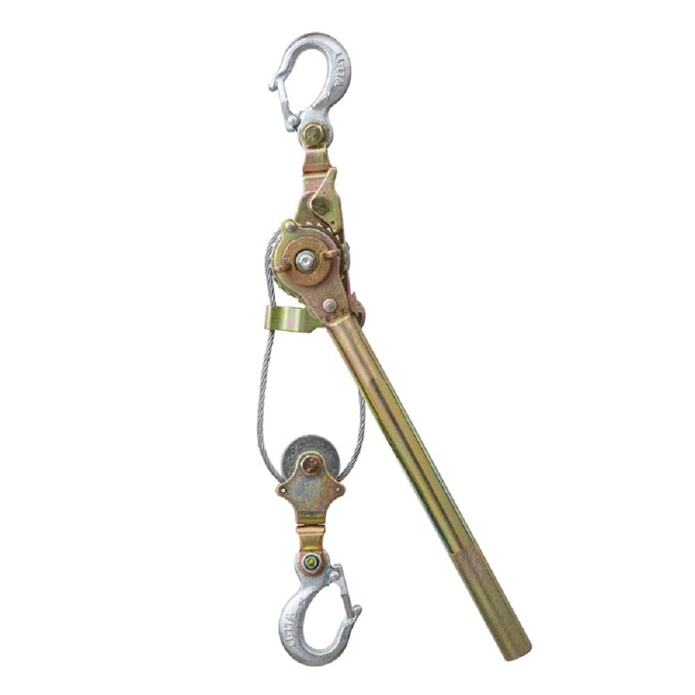 2 Ton Heavy Duty Hand Puller with Cable Rope Hooks 4400LB Metal Gear Pack of 2 M28411