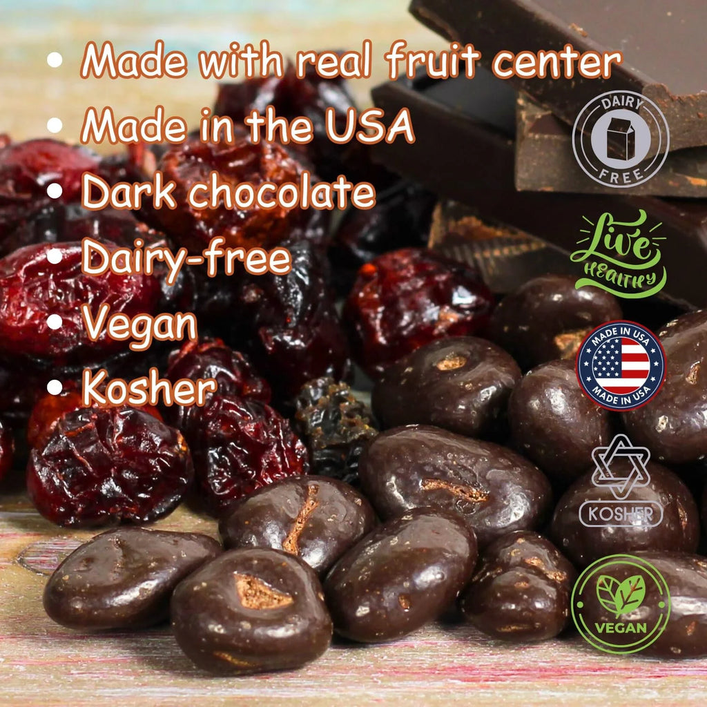 Dark Chocolate Covered Cranberries 3 LBS V888